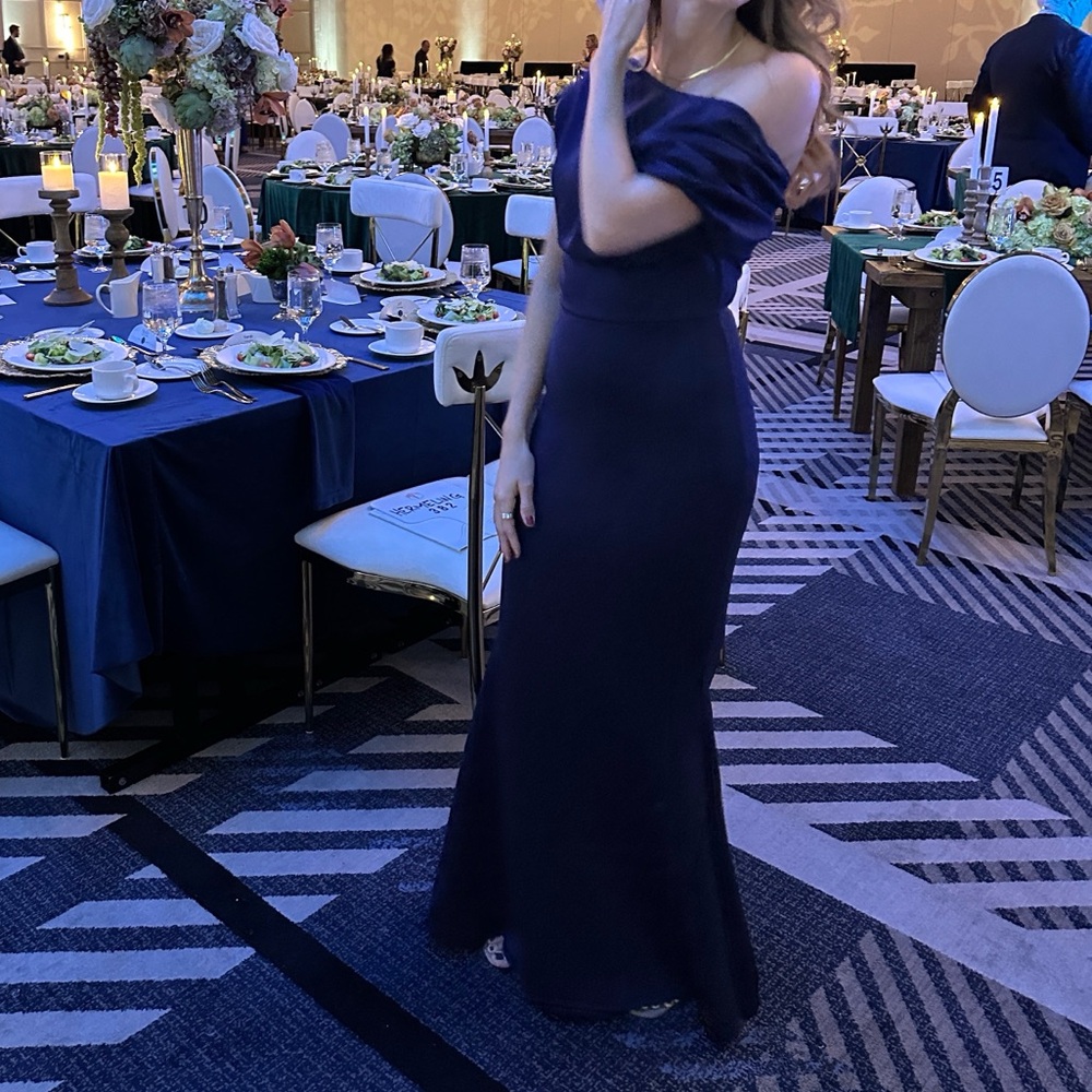 Elegant Navy Blue Women's Dress